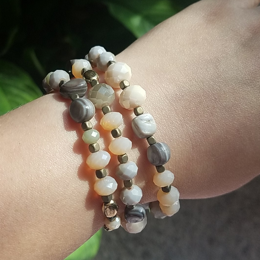 Pink and gray bracelet band